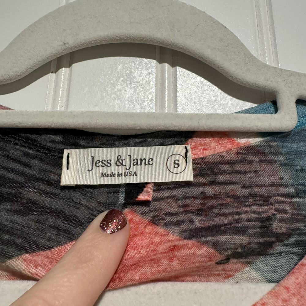 Jess Jane Montecito Top 3/4 Sleeves Lagenlook Art To Wear Size Small - Picture 5 of 7